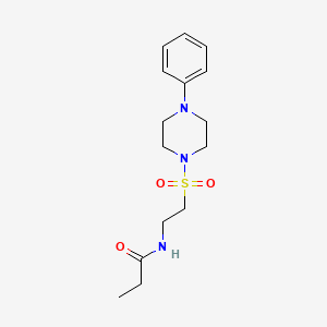 N-[2-(4-phenylpiperazin-1-yl)sulfonylethyl]propanamide