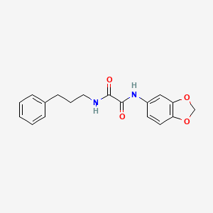 molecular formula C18H18N2O4 B3001892 N'-(1,3-benzodioxol-5-yl)-N-(3-phenylpropyl)oxamide CAS No. 899956-29-7