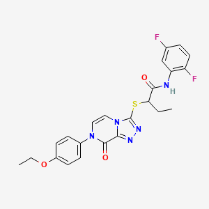 N-(2,5-difluorophenyl)-2-[[7-(4-ethoxyphenyl)-8-oxo-[1,2,4]triazolo[4,3-a]pyrazin-3-yl]sulfanyl]butanamide