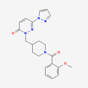 2-[[1-(2-Methoxybenzoyl)piperidin-4-yl]methyl]-6-pyrazol-1-ylpyridazin-3-one