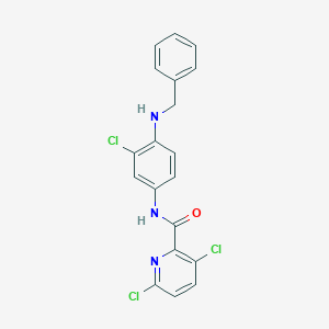 molecular formula C19H14Cl3N3O B3001904 N-[4-(benzylamino)-3-chlorophenyl]-3,6-dichloropyridine-2-carboxamide CAS No. 1390309-26-8