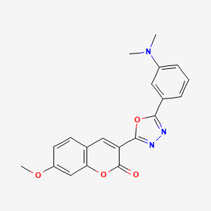 3-[5-[3-(Dimethylamino)phenyl]-1,3,4-oxadiazol-2-yl]-7-methoxychromen-2-one