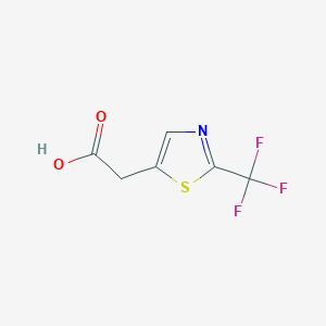 molecular formula C6H4F3NO2S B3001916 2-[2-(三氟甲基)-1,3-噻唑-5-基]乙酸 CAS No. 1697423-28-1