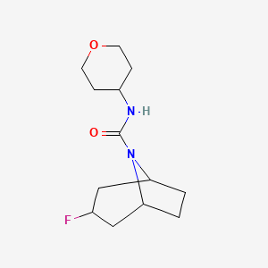 3-Fluoro-N-(oxan-4-yl)-8-azabicyclo[3.2.1]octane-8-carboxamide