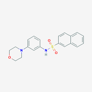 molecular formula C20H20N2O3S B300192 N-[3-(4-morpholinyl)phenyl]-2-naphthalenesulfonamide 