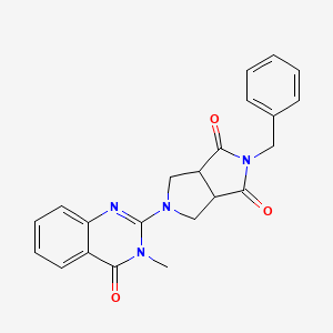 5-Benzyl-2-(3-methyl-4-oxoquinazolin-2-yl)-1,3,3a,6a-tetrahydropyrrolo[3,4-c]pyrrole-4,6-dione