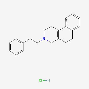 molecular formula C21H24ClN B3001930 3-(2-phenylethyl)-1H,2H,3H,4H,5H,6H-benzo[f]isoquinoline hydrochloride CAS No. 140465-47-0