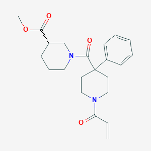 Methyl (3S)-1-(4-phenyl-1-prop-2-enoylpiperidine-4-carbonyl)piperidine-3-carboxylate