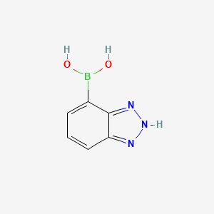 molecular formula C6H6BN3O2 B3001939 1H-Benzotriazole-7-boronic acid CAS No. 1354701-14-6