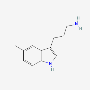 molecular formula C12H16N2 B3001946 3-(5-methyl-1H-indol-3-yl)propan-1-amine CAS No. 586336-25-6