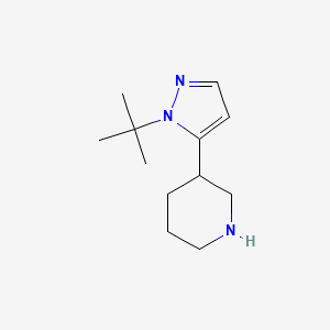 molecular formula C12H21N3 B3001954 3-(2-tert-Butyl-2H-pyrazol-3-yl)-piperidine CAS No. 1503966-46-8