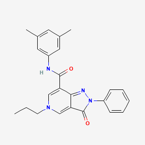 N-(3,5-dimethylphenyl)-3-oxo-2-phenyl-5-propyl-3,5-dihydro-2H-pyrazolo[4,3-c]pyridine-7-carboxamide