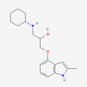 1-(cyclohexylamino)-3-[(2-methyl-1H-indol-4-yl)oxy]propan-2-ol