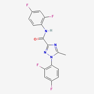 molecular formula C16H10F4N4O B3001982 N,1-双(2,4-二氟苯基)-5-甲基-1H-1,2,4-三唑-3-甲酰胺 CAS No. 321431-60-1