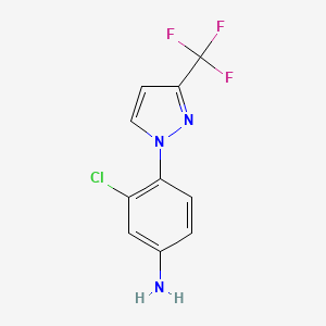 3-chloro-4-[3-(trifluoromethyl)-1H-pyrazol-1-yl]aniline