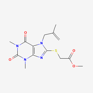 Methyl 2-[1,3-dimethyl-7-(2-methylprop-2-enyl)-2,6-dioxopurin-8-yl]sulfanylacetate