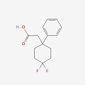 molecular formula C14H16F2O2 B3002002 2-(4,4-二氟-1-苯基环己基)乙酸 CAS No. 2251053-90-2