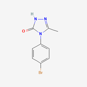 molecular formula C9H8BrN3O B3002013 4-(4-bromophenyl)-5-methyl-2,4-dihydro-3H-1,2,4-triazol-3-one CAS No. 860612-51-7