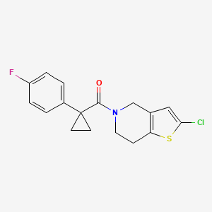 molecular formula C17H15ClFNOS B3002014 (2-chloro-6,7-dihydrothieno[3,2-c]pyridin-5(4H)-yl)(1-(4-fluorophenyl)cyclopropyl)methanone CAS No. 2034553-63-2