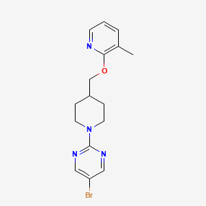 molecular formula C16H19BrN4O B3002028 5-溴-2-(4-{[(3-甲基吡啶-2-基)氧基]甲基}哌啶-1-基)嘧啶 CAS No. 2201178-50-7