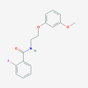 molecular formula C16H16FNO3 B300203 2-fluoro-N-[2-(3-methoxyphenoxy)ethyl]benzamide 