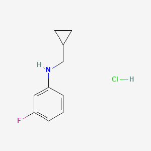 molecular formula C10H13ClFN B3002031 N-(环丙基甲基)-3-氟苯胺盐酸盐 CAS No. 2044713-06-4