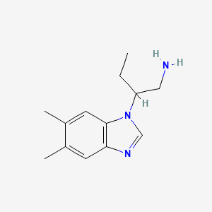 molecular formula C13H19N3 B3002033 2-(5,6-二甲基-1H-1,3-苯并二唑-1-基)丁-1-胺 CAS No. 1249911-79-2