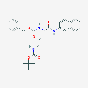 molecular formula C28H33N3O5 B3002034 tert-Butyl N-[(4S)-4-{[(benzyloxy)carbonyl]amino}-4-[(naphthalen-2-yl)carbamoyl]butyl]carbamate CAS No. 2287347-78-6