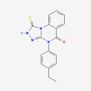 molecular formula C17H14N4OS B3002037 4-(4-ethylphenyl)-1-sulfanyl-4H,5H-[1,2,4]triazolo[4,3-a]quinazolin-5-one CAS No. 885459-12-1