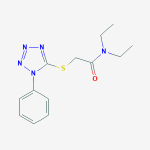 molecular formula C13H17N5OS B300204 N,N-diethyl-2-[(1-phenyl-1H-tetraazol-5-yl)sulfanyl]acetamide 