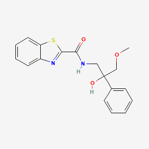molecular formula C18H18N2O3S B3002040 N-(2-hydroxy-3-methoxy-2-phenylpropyl)benzo[d]thiazole-2-carboxamide CAS No. 2034567-69-4