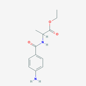 molecular formula C12H16N2O3 B3002043 Ethyl 2-[(4-aminophenyl)formamido]propanoate CAS No. 76765-77-0