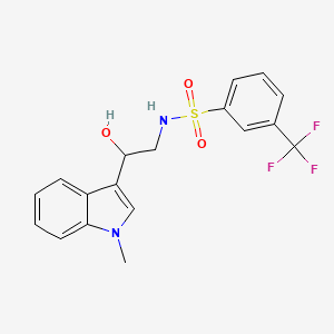 N-(2-hydroxy-2-(1-methyl-1H-indol-3-yl)ethyl)-3-(trifluoromethyl)benzenesulfonamide