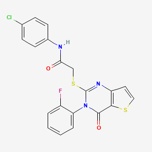 N-(4-chlorophenyl)-2-{[3-(2-fluorophenyl)-4-oxo-3,4-dihydrothieno[3,2-d]pyrimidin-2-yl]sulfanyl}acetamide