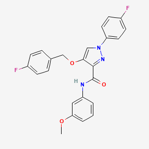 4-((4-fluorobenzyl)oxy)-1-(4-fluorophenyl)-N-(3-methoxyphenyl)-1H-pyrazole-3-carboxamide