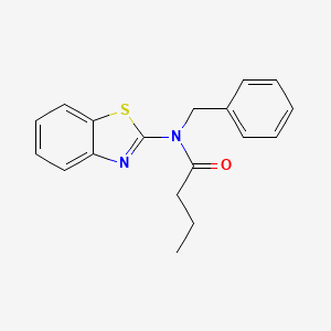 molecular formula C18H18N2OS B3002057 N-(benzo[d]thiazol-2-yl)-N-benzylbutyramide CAS No. 900004-55-9