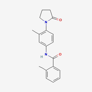 2-methyl-N-[3-methyl-4-(2-oxopyrrolidin-1-yl)phenyl]benzamide