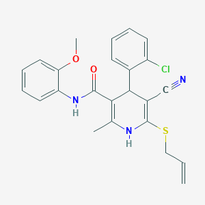 6-(allylthio)-4-(2-chlorophenyl)-5-cyano-N-(2-methoxyphenyl)-2-methyl-1,4-dihydropyridine-3-carboxamide