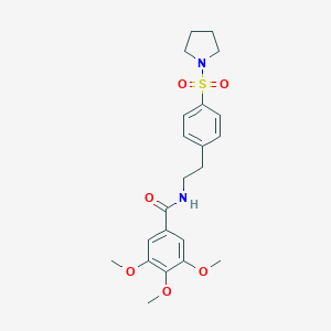 molecular formula C22H28N2O6S B300208 3,4,5-trimethoxy-N-{2-[4-(1-pyrrolidinylsulfonyl)phenyl]ethyl}benzamide 