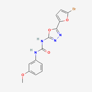 molecular formula C14H11BrN4O4 B3002081 1-(5-(5-Bromofuran-2-yl)-1,3,4-oxadiazol-2-yl)-3-(3-methoxyphenyl)urea CAS No. 1209988-70-4