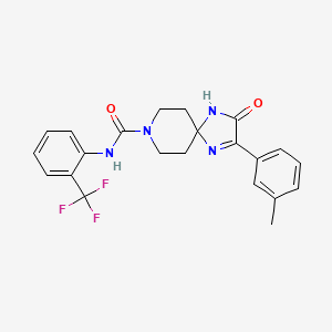 3-oxo-2-(m-tolyl)-N-(2-(trifluoromethyl)phenyl)-1,4,8-triazaspiro[4.5]dec-1-ene-8-carboxamide