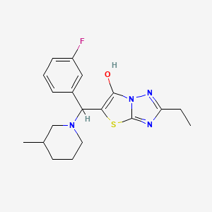 2-Ethyl-5-((3-fluorophenyl)(3-methylpiperidin-1-yl)methyl)thiazolo[3,2-b][1,2,4]triazol-6-ol