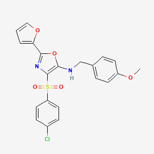 4-[(4-chlorophenyl)sulfonyl]-2-(furan-2-yl)-N-(4-methoxybenzyl)-1,3-oxazol-5-amine