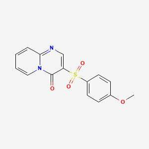 molecular formula C15H12N2O4S B3002090 3-[(4-methoxyphenyl)sulfonyl]-4H-pyrido[1,2-a]pyrimidin-4-one CAS No. 931313-84-7