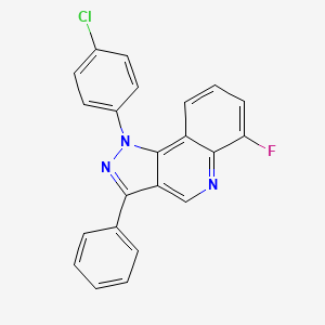 1-(4-chlorophenyl)-6-fluoro-3-phenyl-1H-pyrazolo[4,3-c]quinoline