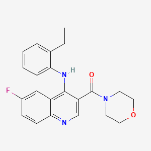 (4-((2-Ethylphenyl)amino)-6-fluoroquinolin-3-yl)(morpholino)methanone