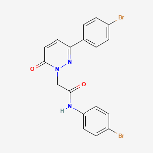 molecular formula C18H13Br2N3O2 B3002098 N-(4-溴苯基)-2-(3-(4-溴苯基)-6-氧代吡哒嗪-1(6H)-基)乙酰胺 CAS No. 922943-57-5