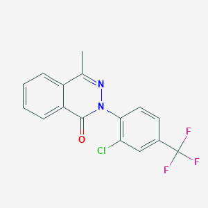 molecular formula C16H10ClF3N2O B3002099 2-[2-chloro-4-(trifluoromethyl)phenyl]-4-methyl-1(2H)-phthalazinone CAS No. 551921-15-4