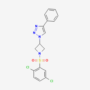 1-(1-((2,5-dichlorophenyl)sulfonyl)azetidin-3-yl)-4-phenyl-1H-1,2,3-triazole