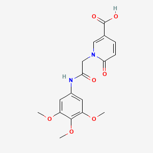 6-Oxo-1-{2-oxo-2-[(3,4,5-trimethoxyphenyl)amino]ethyl}-1,6-dihydropyridine-3-carboxylic acid